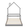Nicbex Twin Toddler Floor Bed with House-Shaped Headboard,Montessori Floor Bed with Handrails,Sturdy Wood Playhouse Montessori Bed for Kids - 4 of 4