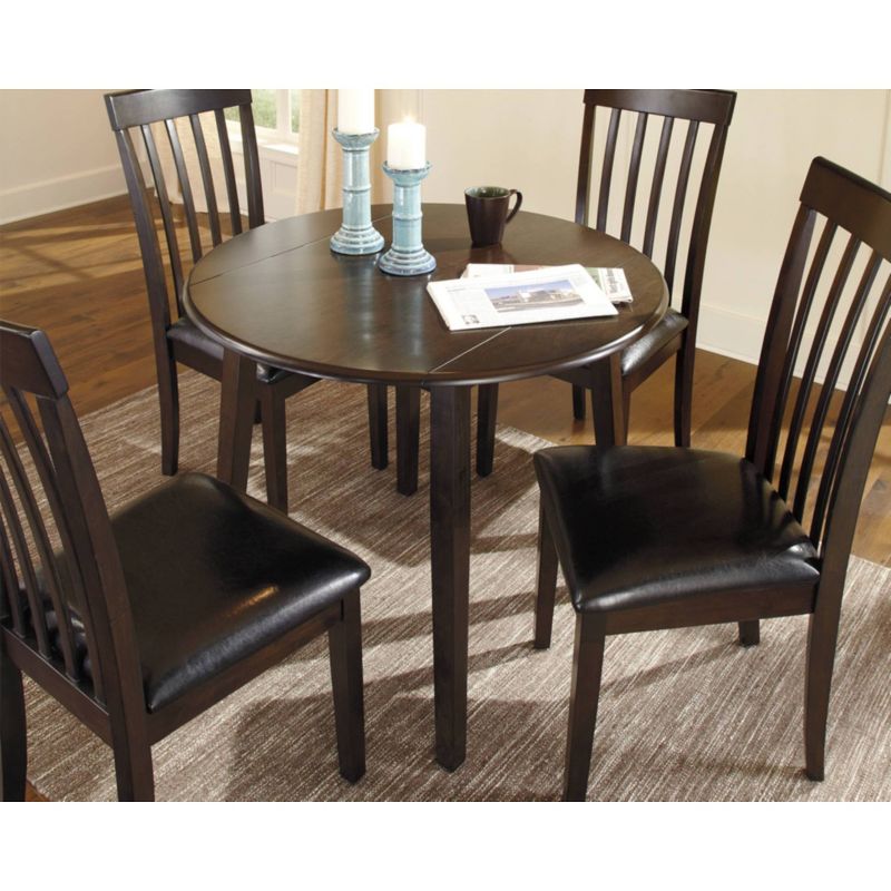 Hammis Round Drop Leaf Dining Table Wood/Dark Brown - Signature Design by Ashley, 3 of 9