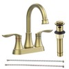 Dual-Handle Centerset Bathroom Faucet with Swivel Spout, Vanity Sink Faucet Set Including Pop-up Drain and Supply Lines - 2 of 4