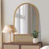Lirago 36" x 24" Arched rattan weaving Hanging Bathroom Mirror with Gold Scratch-Resistant Aluminum Alloy Frame - 4 of 4
