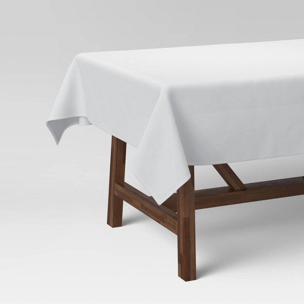 Photos - Tablecloth / Napkin 120" x 60" Solid Tablecloth White - Threshold™