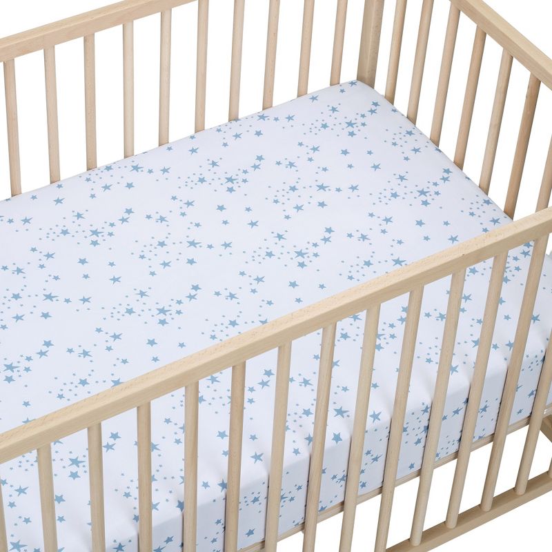 Bedtime Originals Airplane/Stars Aviation 2-Pack Fitted Crib/Toddler Sheet Set, 5 of 10