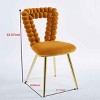 [Set of 2] Modern Dining Chairs, Chair with Curved Backrest with Hairball Texture, Dining Chair with Iron Legs and Fabric Cushion-Coolbibila - 4 of 4