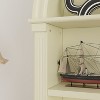 FUFU&GAGA Cream - Colored Arched Bookcase Display Cabinet with Magnetic Doors - Stylish Storage & Display Shelf - 4 of 4