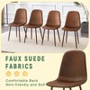 4-Piece Gray Fabric Backrest and Metal Combination Spoon Chair Set, Dining Chair - 4 of 4