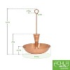 Achla Designs 14" Stylish Brass Hanging Droplet Birdbath Feeder - Copper - 4 of 4