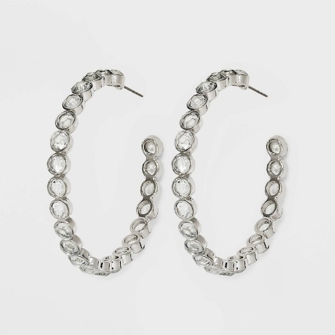 Thick Metal Hoop Earrings - A New Day™ Gold : Target