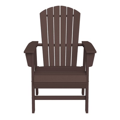 WestinTrends Outdoor Patio Shell-back Adirondack Dining Chair Weather Resistant