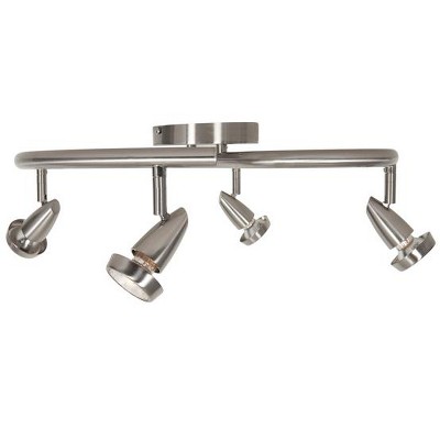 Mirage Brushed Steel 4-Light Spiral Spot Fixture