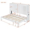 Full/Queen Size Murphy Bed Wall Bed, White/Gray-ModernLuxe - 3 of 4