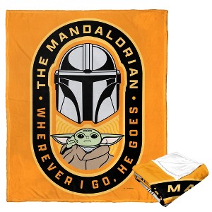 Disney Star Wars The Mandalorian Where He Goes I Go Silk Touch Throw Blanket 50x60 Inches - 1 of 3