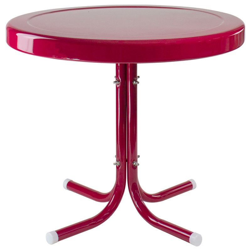 Northlight 22" Outdoor Retro Tulip Side Table, Pink, 1 of 5