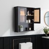 Sapphtopaz Modern Wall Bathroom Cabinet with Door & Open Shelves Wooden Bathroom Cabinet Over The Toilet Wall Storage Cabinet,Medicine Cabinets - 4 of 4