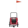 vidaXL Pet Bike Trailer Red and Black Oxford Fabric and Iron 48" x 20.5" x 20.9" - 4 of 4