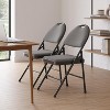 homfan Metal Folding Chair with Non-Slip Foot Pads, Chair with Cotton - 2 of 4