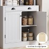 5-Tier Bookshelf, 71'' Tall Bookcase with 2 Doors and 1 Drawer, Modern Pantry Sideboard with Adjustable Shelf - 4 of 4