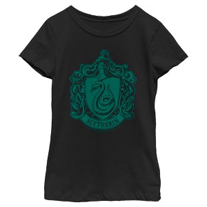Girl's Harry Potter Slytherin House Crest T-Shirt - 1 of 4