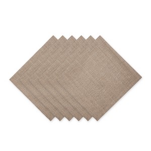 Design Imports  Variegated Napkin Set 6 Piece, Mushroom, 20X20" - 1 of 4
