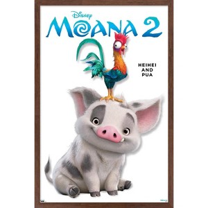 Trends International Disney Moana 2 - Heihei and Pua Feature Series Framed Wall Poster Prints - 1 of 4