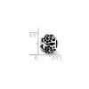 Black Bow Jewelry Sterling Silver with Black Crystals Open Swirl Bead Charm - 2 of 3
