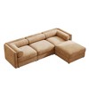 Oversized 109" Chenille Modular L-Shaped Sectional Sofa with Cylindrical Cushios and Storage Seat, 4-Piece Free combination Sofa - 4 of 4