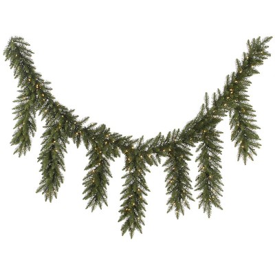 Vickerman 9' x 12" Prelit LED Camdon Fir Artificial Icicle Christmas Garland - Warm White Lights