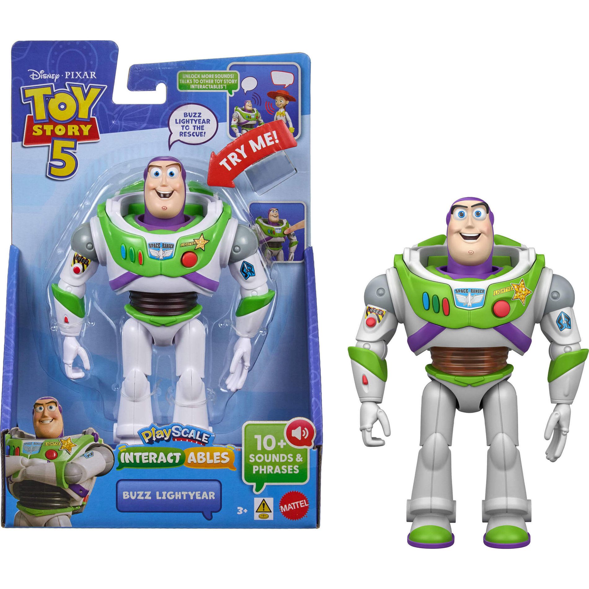 Disney and Pixar Toy Story 5 Interactables Buzz Lightyear 7" Movie Phrases & Cross Talk