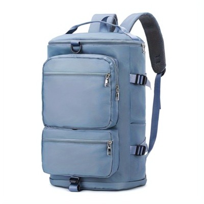 VisioGear Backpacks, Large Capacity Bag with Shoe Compartment, Backpacks with Adjustable Shoulder Strap for Travel, Blue, 17.32”*13.39“*1.57”
