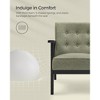 SONGMICS Accent Leisure Chair Mid-Century Modern Arm Chair with Solid Wood Armrests and Legs 1-Seat Cushioned Sofa - 4 of 4
