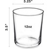 Bormioli Rocco Bodega Glassware, 12-Piece Medium 12 oz Drinking Glasses For Water, Beverages & Cocktails, Tempered Glass Tumblers, Clear - 4 of 4