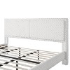 KTMBDW Bed Frame, Upholstered Platform Bed with Headboard, Mattress Foundation with Strong Wooden Slats, Easy Assembly - 3 of 4