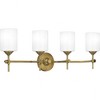 Quoizel Lighting Aria 4 - Light Vanity in  Weathered Brass - 3 of 4