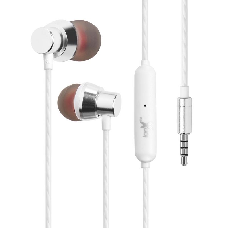 ionX Wired Earbuds, Wired Headphones with Microphone, In Ear 3.5mm Corded Earphones with In Line Volume Controller, White, 3 of 7