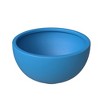 LeisureMod Iris Fiberstone Round Planter with Drainage Holes for Indoor and Outdoor Use - 3 of 4