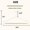 BP4U Wire Hangers with Wood Pants Bar for Dresses, Pants, Sweaters, Jackets, and Heavy Clothes - 2 of 4