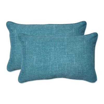 2pc Outdoor/Indoor Rectangular Throw Pillow Set Tory Caribe Green - Pillow Perfect