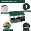 Compartment Chicken Nesting Boxes, Metal Roll Away Nest Box with Lid Cover for Chicken Coop, Egg Protection, Easy Egg Collection for Laying Hens - 3 of 4