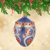 Miss Christmas 5.0 Inch Midnight Garden Blue Fabrege Egg Christmas Tree Ornament , Christmas Decor Christmas, Easter, Holiday, Seasonal (1PC) - 2 of 4
