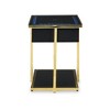 Signature Design by Ashley Rexwell Smart Accent Table with Bluetooth Speaker & Wireless Charging, Black & Gold Finish - 4 of 4