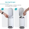 LunaLulinlk 1.3 Gallon Trash Can in White Stainless Steel, 5 Liter for Bathroom and Office - 2 of 4
