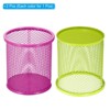 Unique Bargains Metal Large Capacity Round Desk Accessories Mesh Pen Holders 2 Pcs - 3 of 4