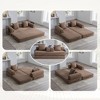 KTMBDW Sleeper Sofa Bed, Corduroy Folding Mattress Couch with Fixed-Shape Frame, Floor Sofa Lounge Couch for Living Room Bedroom - 3 of 4