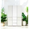 HomeStock Elise Modular Wood Closet System with Mirror in White - 3 of 4