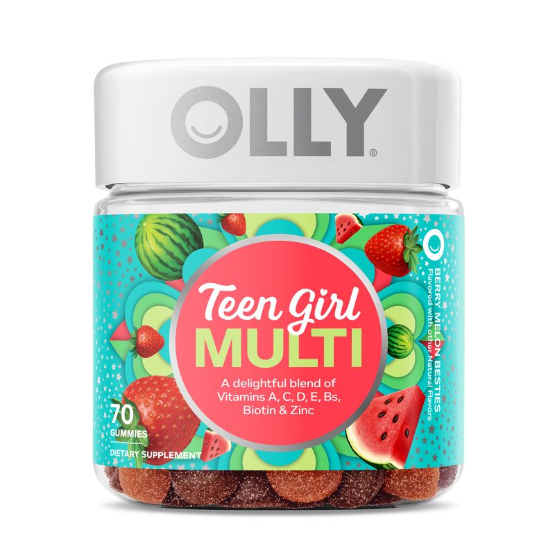 OLLY Teen Girl Multivitamin Gummies - Berry Melon - 70ct, 1 of 8