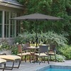 Wellfor 9' Octagon Outdoor Patio Market Umbrella Gray: Push-Button Lift, Steel Frame, Wind Vent - 2 of 4