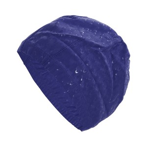 Unique Bargains PU Pleated style Swimming Cap 1 Pc - 1 of 4