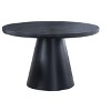 Homy Casa 5-Piece Round Dining Table and Upholstered Chairs Set, Black and Cream – Modern Classic Dining Furniture - 4 of 4