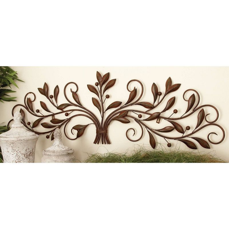 Traditional  Metal Leaf Wall Decor - Olivia & May, 3 of 11