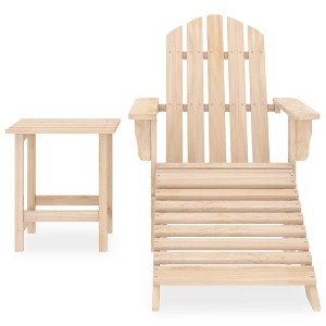 vidaXL Garden Chair Natural Wood Solid fir wood Standard Detachable - Light Brown - 1 of 4