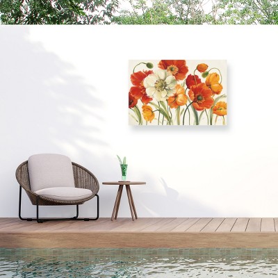"Poppies Melody I" Outdoor All-Weather Wall Decor